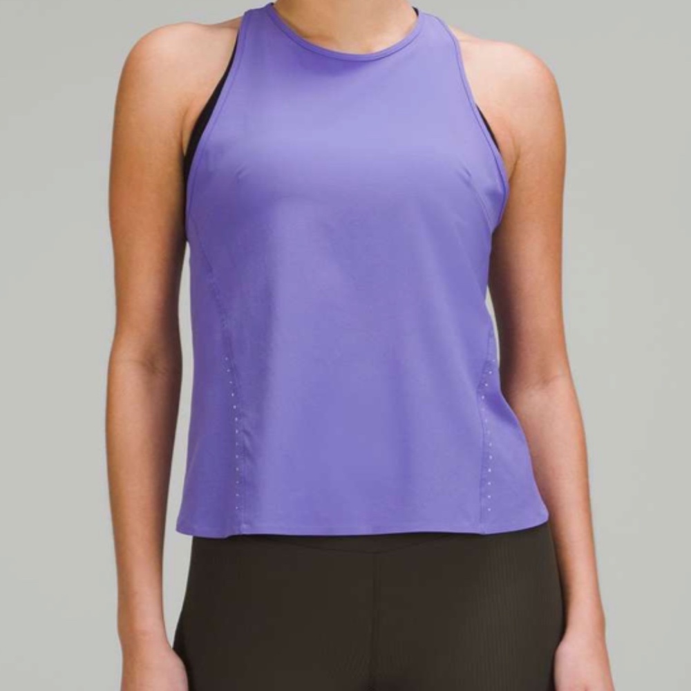 Lululemon lightweight stretch running tank in charged indigo